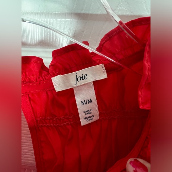 Joie Women’s Sleeveless Red Sleeveless Top Sz M - Picture 3 of 7